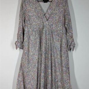 Hatch Jami Dress Lavender Garden Floral Maternity V-Neck Dress